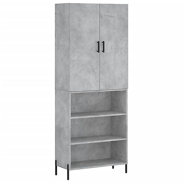 vidaXL Highboard Betongrau 69,5x34x180 cm Holzwerkstoff 3196079 günstig online kaufen