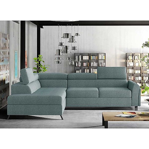 Ecksofa Sofa mit Schlaffunktion in Mintgrün günstig online kaufen