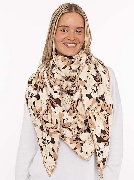 Zwillingsherz Dreieckstuch "Blumen & Sträucher", Strick, florales Muster, w günstig online kaufen