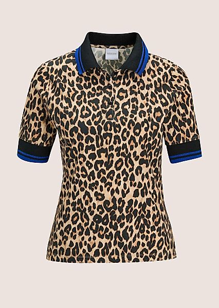 MADELEINE Kurzarmshirt "Poloshirt Modernes Shirt mit Leo-Print" günstig online kaufen