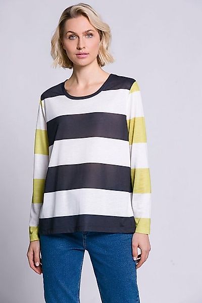 Gina Laura Rundhalsshirt Shirt Blockstreifen Oversized Rundhals Langarm günstig online kaufen