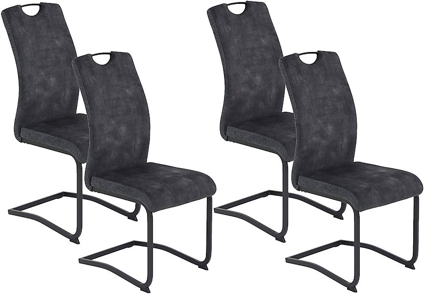 HELA Freischwinger »RIGA« (Set) 4 Stk. Microfaser   Webstoff Freischwinger, günstig online kaufen