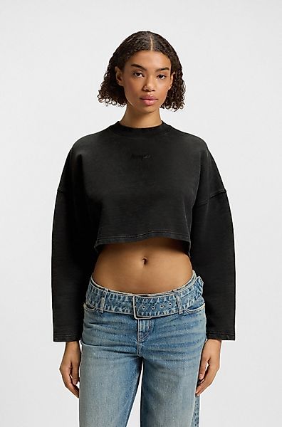 HUGO Blue Sweatshirt Derissa in Cropped-Länge günstig online kaufen