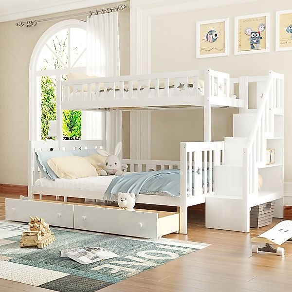 Flieks Etagenbett, Massivholz Kinderbett 90x200/140x200cm mit günstig online kaufen