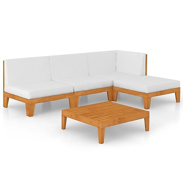 vidaXL Gartenlounge-Set 5-tlg. Garten-Lounge-Set mit Kissen günstig online kaufen