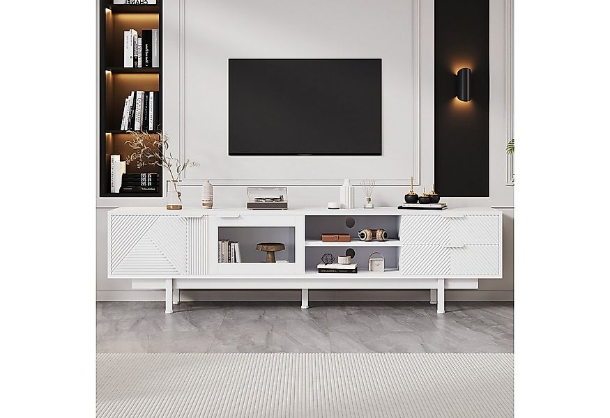 Merax Lowboard modern Fernsehschrank (1 St., Modernes TV-Möbel für 80-Zoll- günstig online kaufen