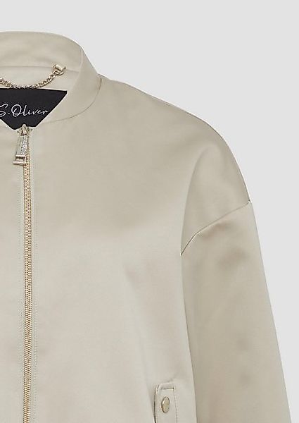 s.Oliver BLACK LABEL Funktionsjacke Satinierter Oversize-Blouson mit elasti günstig online kaufen