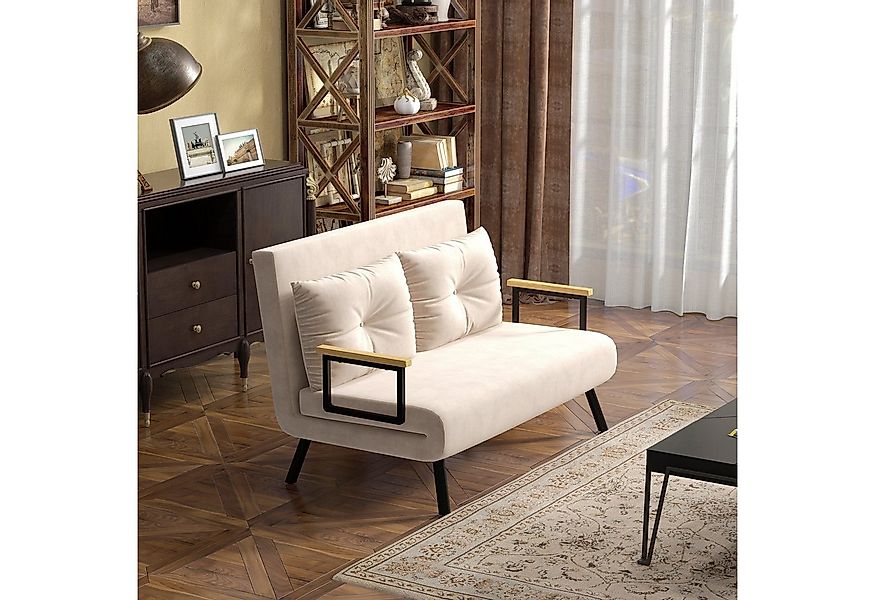 HOMCOM Schlafsofa Relaxsessel mit Bettfunktion, Klappsofa mit Samtoptik, Po günstig online kaufen
