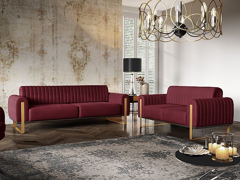 Fun Möbel Polstergarnitur Sofaset Designersofas VALERIE günstig online kaufen