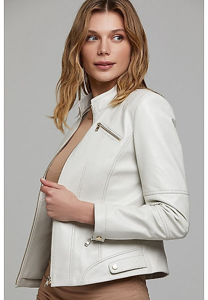 Derimod Lederjacke Donna Kurze Lederjacke Regular Fit, Reißverschluss, Steh günstig online kaufen