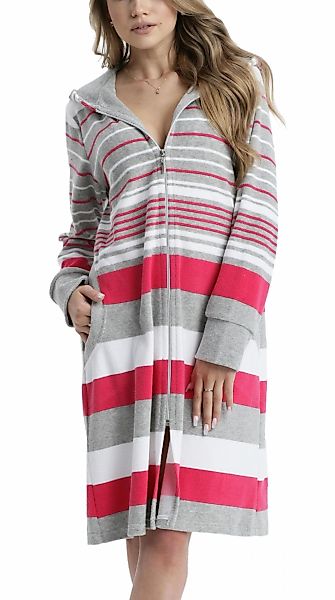 AQUARTI Damenbademantel "Bademantel Aquarti Damen Frottee Bademantel Gestre günstig online kaufen