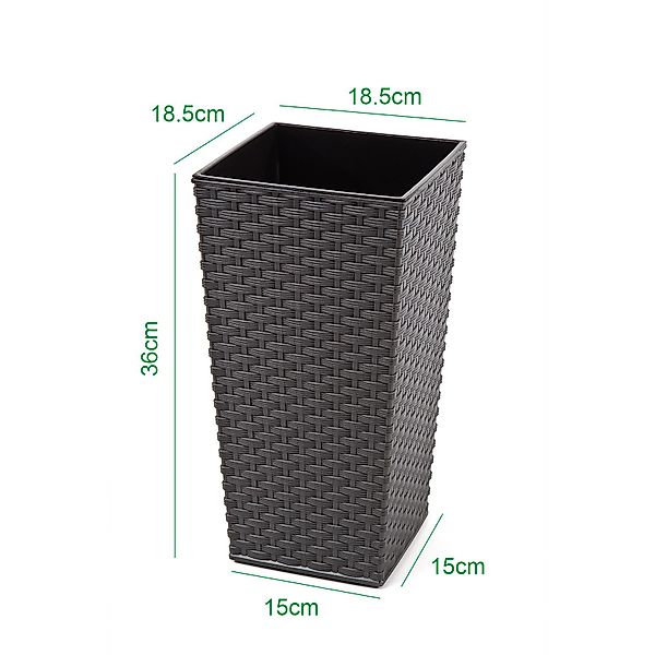 KAGM Pflanzkübel Blumenkübel Blumentopf in Rattan-Optik Pflanzgefäß (inkl. günstig online kaufen