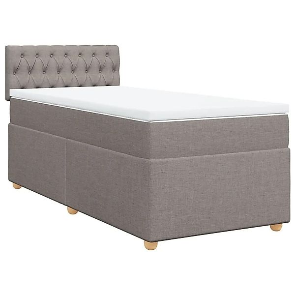 vidaXL Boxspringbett mit Matratze Taupe 90x200 cm Stoff 3286574 günstig online kaufen