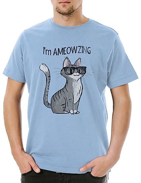 Urban Backwoods Print-Shirt Urban Backwoods Ameowzing Cat Herren T-Shirt He günstig online kaufen
