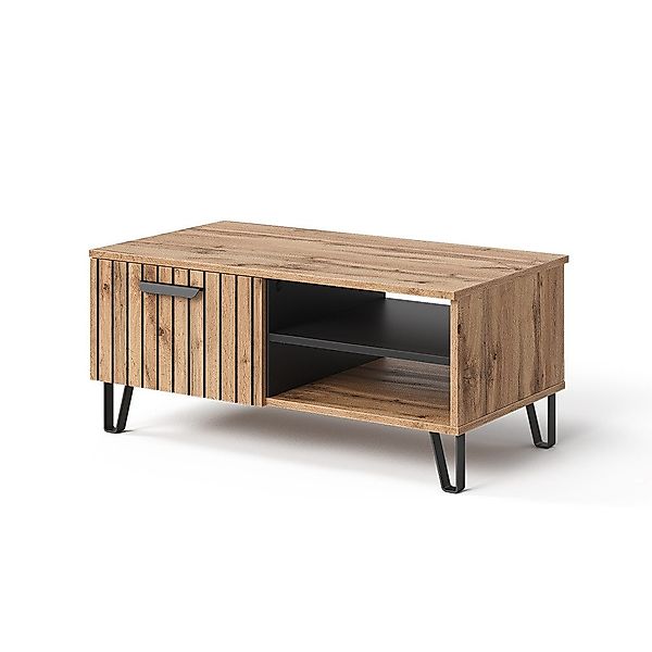 Vicco Couchtisch Amber, Eiche Wotan, 90 günstig online kaufen