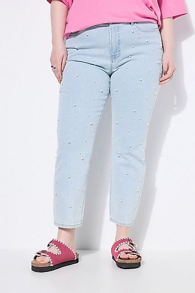 Studio Untold Regular-fit-Jeans Mom-Jeans Zierperlen 5-Pocket günstig online kaufen