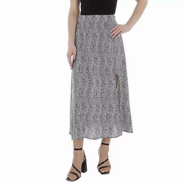 Ital-Design A-Linien-Rock Damen Elegant (85987213) Ornamente Maxirock in We günstig online kaufen