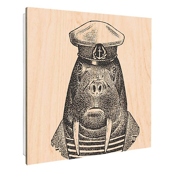 Banjado Großer Schlüsselbox Holz 30x30cm Weiß Scharnier Rechts 50 Haken Sch günstig online kaufen