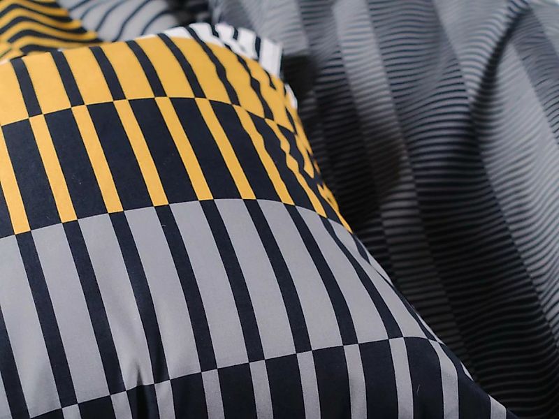 Bettwäsche - Baumwolle 57 Fäden/cm² - Bettdeckenbezug 240 x 260 cm + 2 Kiss günstig online kaufen