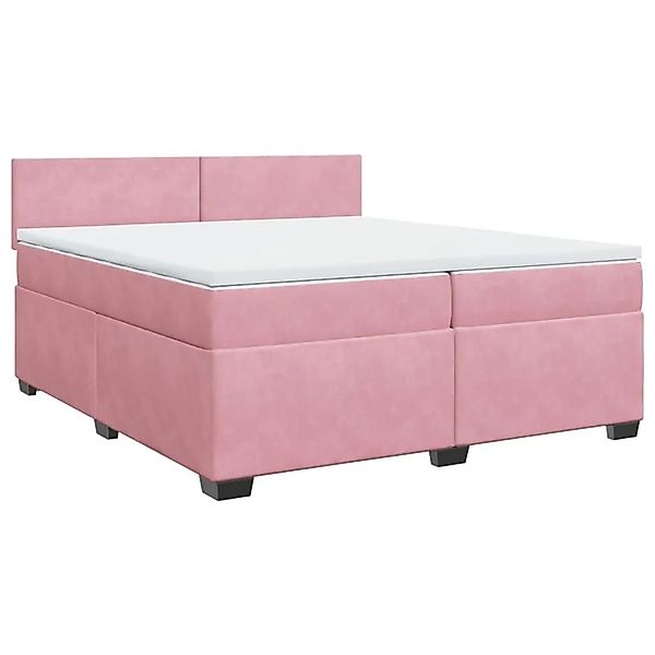 vidaXL Boxspringbett mit Matratze Rosa 200x200 cm Samt 3288701 günstig online kaufen