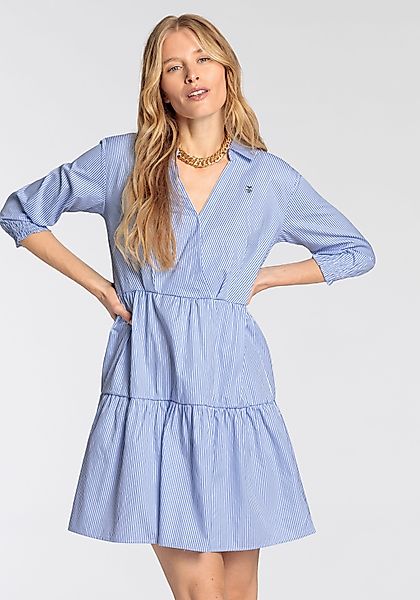 DELMAO Blusenkleid mit feinen Streifen günstig online kaufen