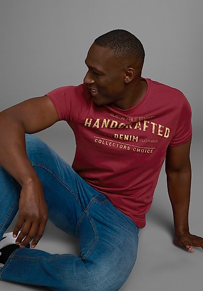 AJC T-Shirt, Kurzarm, schmale Passform, im Vintage-Design günstig online kaufen
