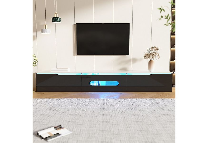 BlingBin TV-Schrank Minimalistisches TV-Lowboard TV-Möbel (1-St., mit LED-B günstig online kaufen