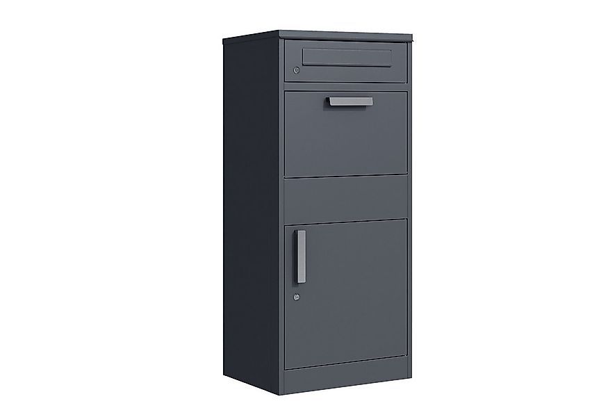DEGAMO Paketbox BREMEN, 50x38x112cm, Stahl verznkt anthrazit, mit Brieffach günstig online kaufen