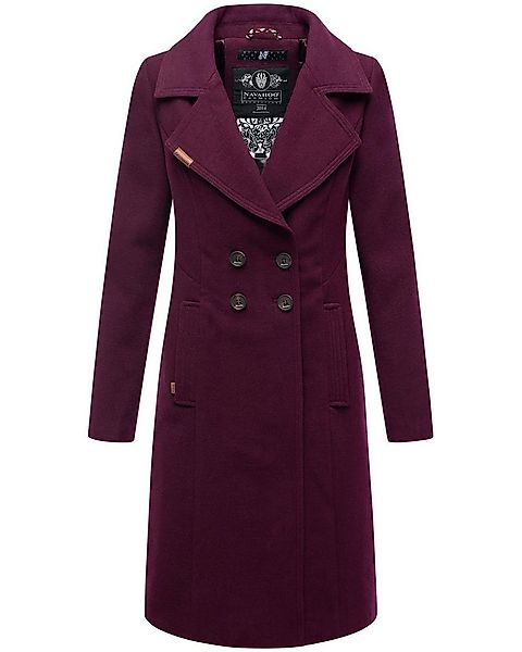 Navahoo Wintermantel Wooly edler Damen Trenchcoat in Wollmantel-Optik günstig online kaufen