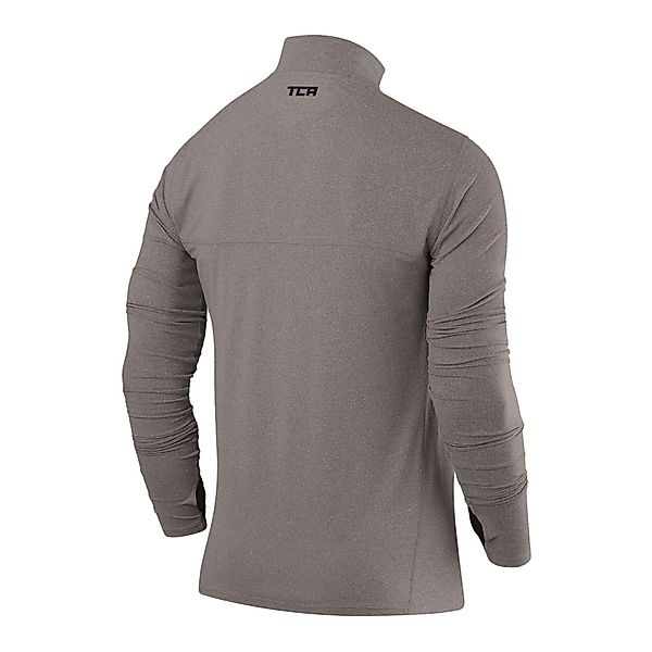 TCA Trainingsshirt TCA Herren Langarm Laufshirt mit Reißverschluss - Dunkel günstig online kaufen