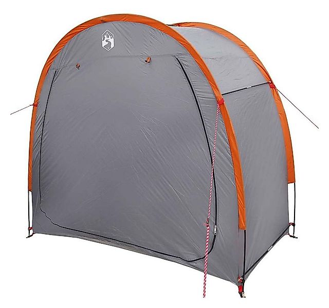 vidaXL Kuppelzelt Fahrradgarage mit Dach Grau und Orange 210 x 90 x 174 cm, günstig online kaufen