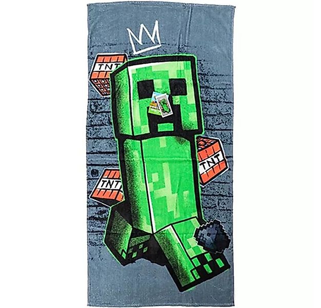 Minecraft Badetuch Minecraft Metro Art Creeper Strandtuch 70x140cm 100% Bau günstig online kaufen