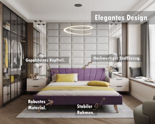 FDM Polsterbett Bettgestell Bettrahmen 120x200, 140x200, günstig online kaufen