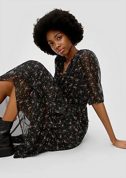 QS Minikleid Maxi-Kleid mit All-over-Print Gummizug günstig online kaufen