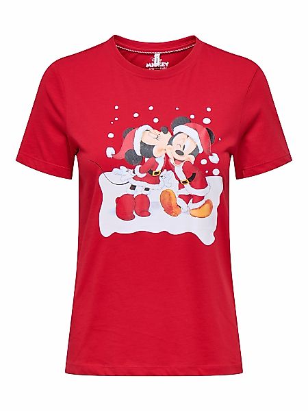 ONLY Kurzarmshirt "ONLMICKEY LIFE REG S/S TOP BOX XMAS JRS" günstig online kaufen