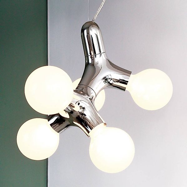 DNA Designer-Pendelleuchte DOUBLE-5, chrom günstig online kaufen