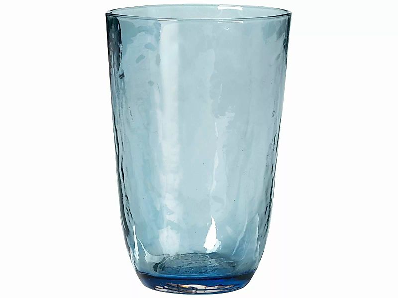 Broste Copenhagen Longdrinkgläser HAMMERED Trinkglas 4tlg. blau 0,5 l (blau günstig online kaufen