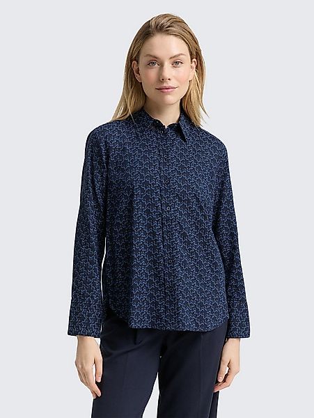 TOM TAILOR Langarmbluse Blusen & Shirts Hemdbluse mit Muster günstig online kaufen