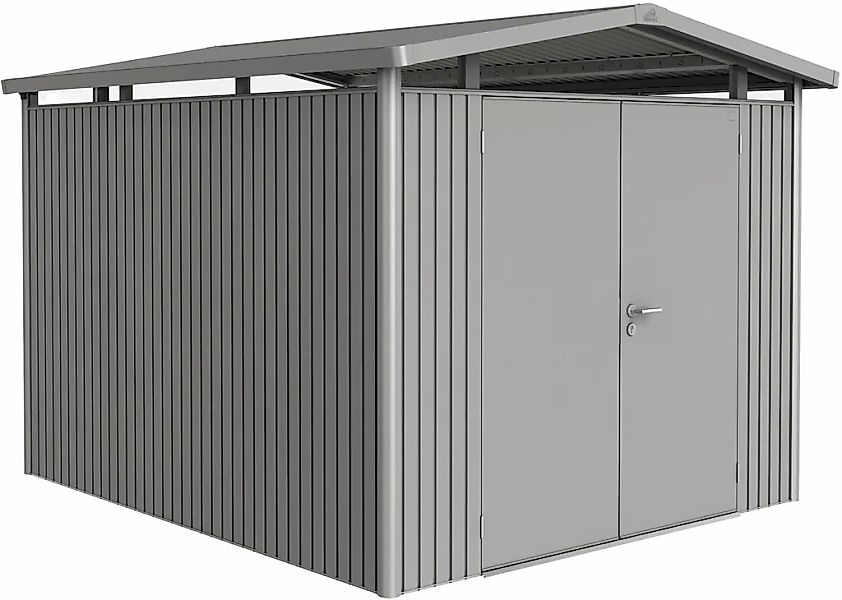 Biohort Gerätehaus "PANORAMA Gr. P5 quarzgrau-metallic mit Doppeltür" aus M günstig online kaufen
