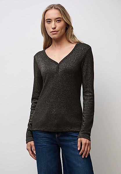 STREET ONE Langarmshirt im Glitzer-Look günstig online kaufen