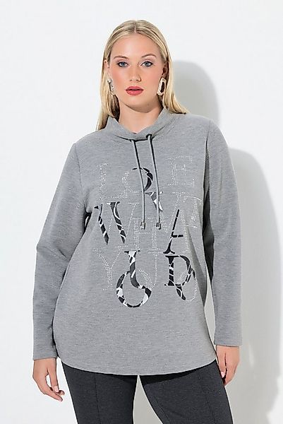 Ulla Popken Sweatshirt Sweatshirt Ziersteine U-Boot-Ausschnitt Langarm günstig online kaufen