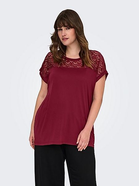 ONLY CARMAKOMA Spitzenshirt CARFLAKE LIFE S/S MIX TOP JRS NOOS günstig online kaufen