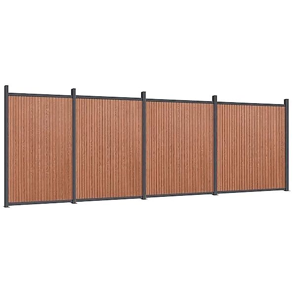 vidaXL Zaunelement Braun 699x186 cm WPC 3282801 günstig online kaufen