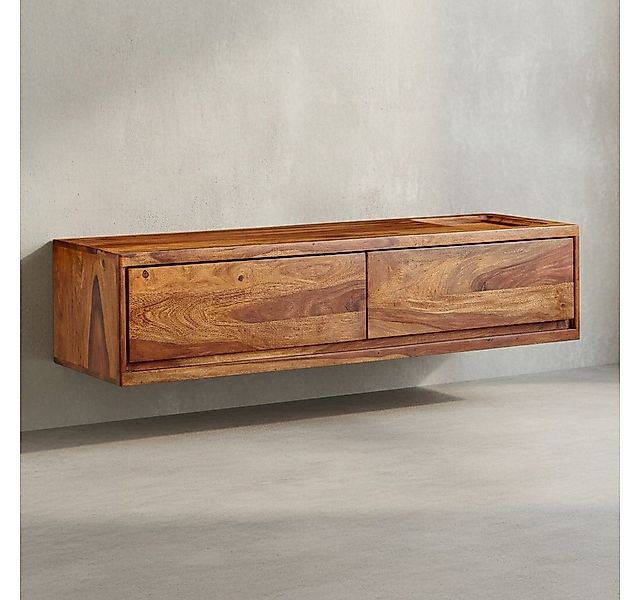 KADIMA DESIGN Lowboard Massivholz TV-Board modernes Design 2 Schubladen Low günstig online kaufen