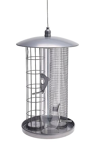 Spetebo Futterspender Edelstahl Vogelfutter Säulen Station 36 x 22 cm, Voge günstig online kaufen