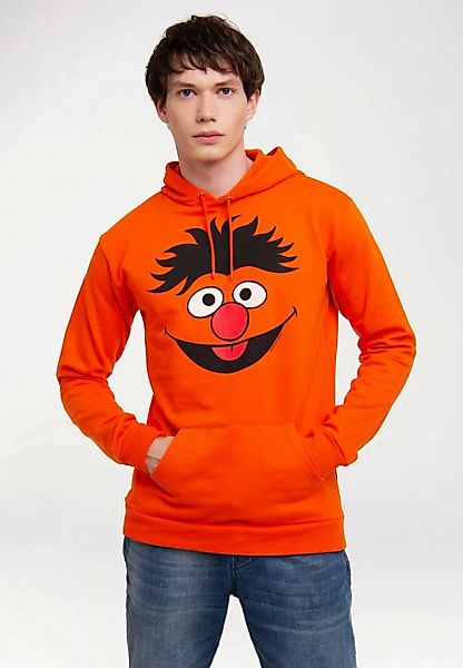 LOGOSHIRT Kapuzensweatshirt Sesamstrasse - Ernie Gesicht mit lizenziertem P günstig online kaufen