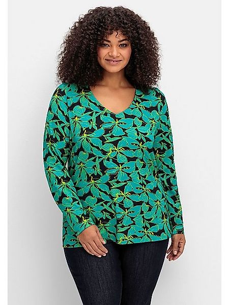 sheego by Joe Browns Langarmshirt Große Größen mit floralem Alloverprint günstig online kaufen