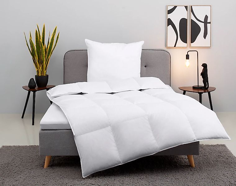 my home Daunenbettdecke + Kopfkissen "Cavanelle Bettdecke 135x200 cm, 155x2 günstig online kaufen