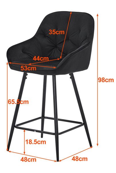 Ofcasa Barhocker Samt Barstuhl (2er Set), günstig online kaufen