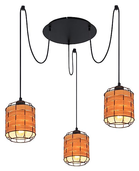 GLOBO LIGHTING Hängeleuchte »ELMAR« E27 1 Stk. Hängelampe Metall schwarz ho günstig online kaufen